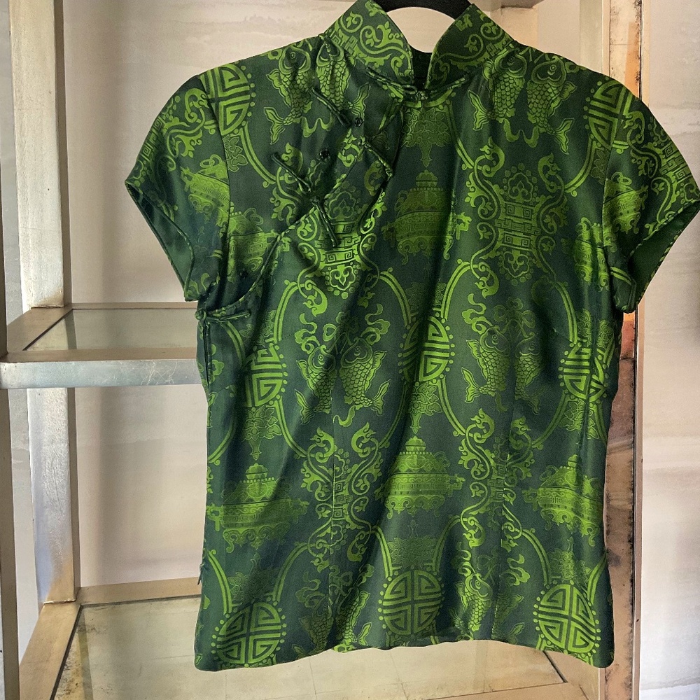 Shanghai Tang Cheongsam Silk top.